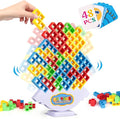 48 Pcs Tetra Tower Game,Family Board for 2 Players Family Games, Building Blocks Stacking Balance Games Toys for Kids, Adults, Friends, Classroom, Family and Travel Party