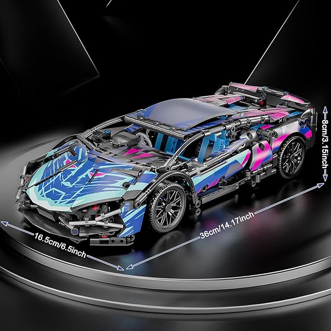 Sport Car Building Block Sets for Adults,Technical Race Car Collectible 1:14 Model Scale Engineering Toy Racing Cars Birthday Gifts for Men Teens Boys Age 8+ 8-12,8-14, 12 13 14 14+