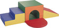 Factory Direct Partners 10408-AS SoftScape Single Tunnel Play Foam Climber Plus, Beginner Toddler Soft Structure for Active Playtime (5-Piece Set) - Assorted