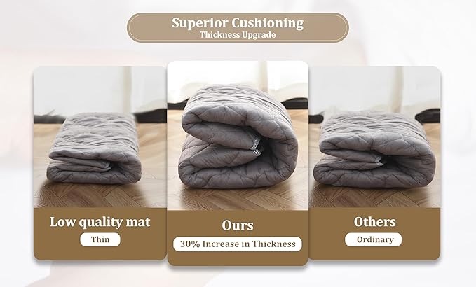 Baby Play Mat 71x59 Inch, Thickened Soft Floor Mat for Playpen, Machine Washable Foam Crawling Mat with Non-Slip Bottom for Babies and Toddlers, Foldable Padded Playmat