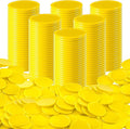 Coopay 1000 Pieces 1 Inch Bingo Chips Bulk, Bingo Markers for Math Practice, Plastic Learning Counters Disks Counting Discs and Poker Chips Game Tokens Kids Reward (Yellow)