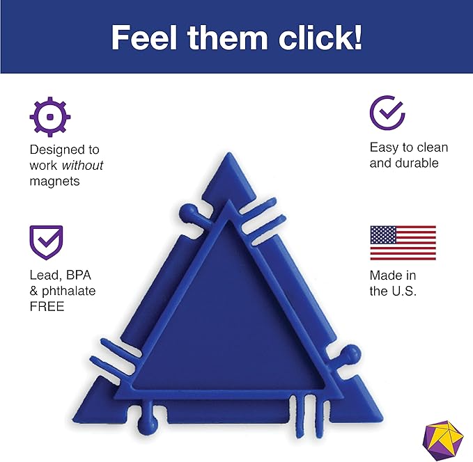 Jumbo Set Red, White & Blue, STEM & Math Toy Set Includes Online Activities, Made in USA