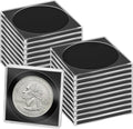 20 Pcs Adjustable Acrylic Coin Collection Cases with Sponges, Coin Snap Holder, Silver Dollar Protection Cases for Collectors, Coin Dollar Collection Supplies for Small to Medium Coins (16mm-36mm)