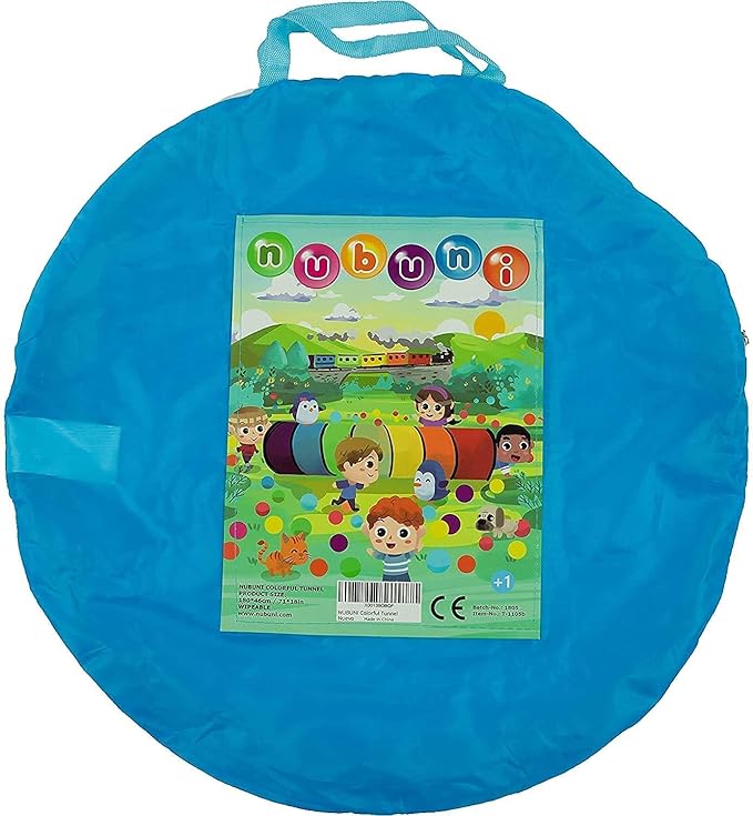 Kids Play Tunnel Tent for Toddlers, Colorful Pop Up Crawl Tunnel Toy for Baby or Pet, Collapsible Gift for Boy and Girl Play Tunnel Indoor and Outdoor Game Rainbow