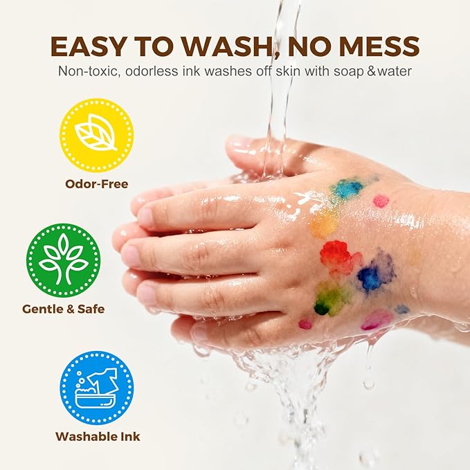 Jar Melo Washable Dot Markers for Toddlers 1-3, 12 Colors Dot Paints with 108 PDF & 20 Physical Activity Papers, Non-Toxic Bingo Daubers for Toddlers 2-4, Kids Arts and Crafts Supplies