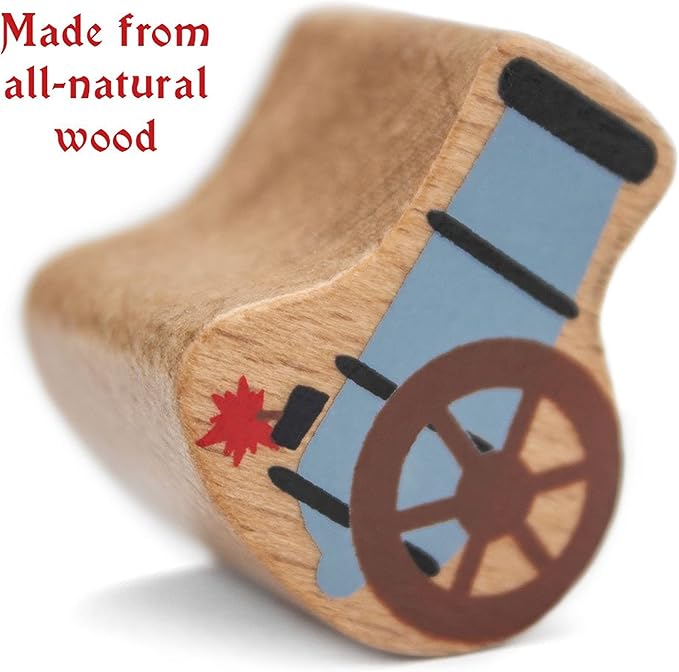 Imagination Generation Wooden Wonders Balancing Playset | Develops Dexterity, Motor Skills, Sharing Skills | Safe Wood & Paint | 18 PC Pirate Boat Playset
