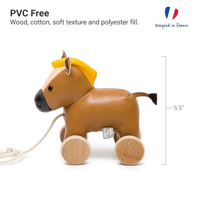 Little Big Friends Horse Pull Toy for Toddlers | Soft Walking Toy with Adjustable Cord | Developmental Play | Charles The Horse