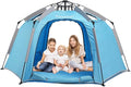 Portable Hexagon Kids Play Tent with LED Strip Lights Indoor Children Play House Easy Set-up Space Tent Dream Tent for Night.4-5 Person Birthday Gifts
