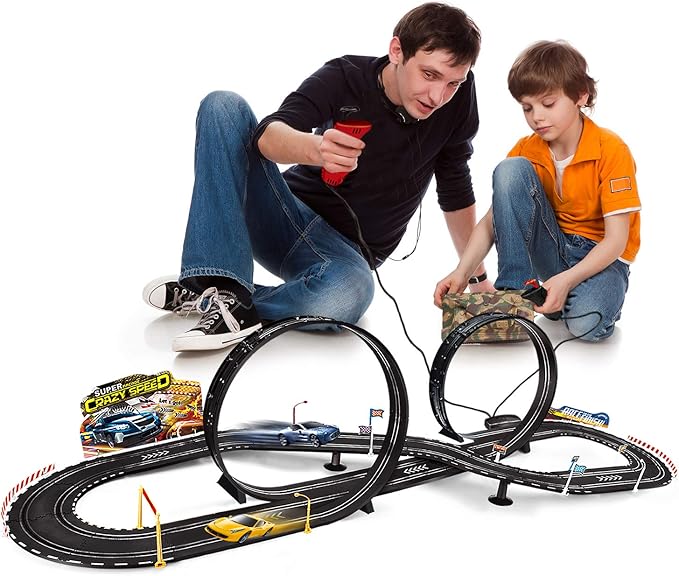 Kids Toy-Electric Powered Slot Car Race Track Set Boys Toys for 6 7 8-12 Years Old Boy Girl Best Gifts