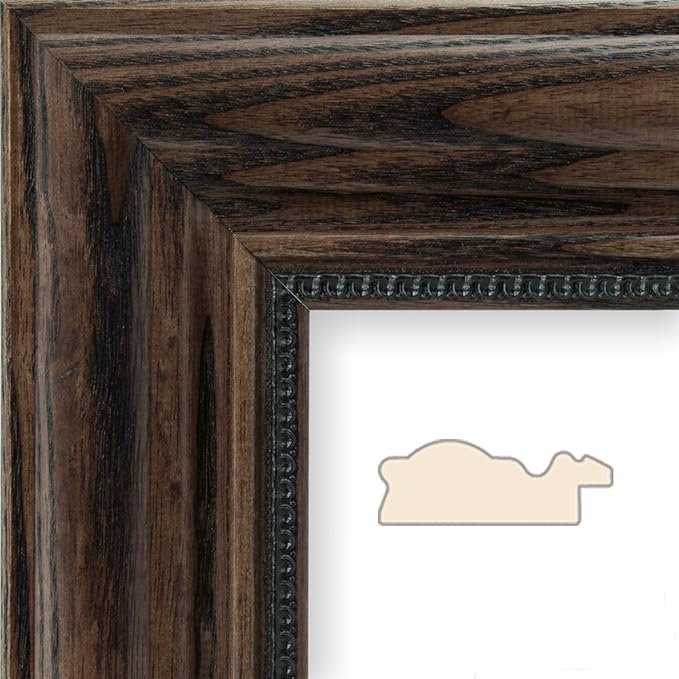 Push Pin Travel Maps - Blue Oceans World - Solid Wood Brown Framed Pin Map for Tracking Your Travels - 27.5" x 39.5" - 8 Handcrafted Frame Options - Made in USA - Ideal for Any Traveler