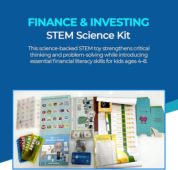 Educational Science STEM Kit for Kids Ages 6–8- Gift for Boys & Girls (Finance Stem kit)