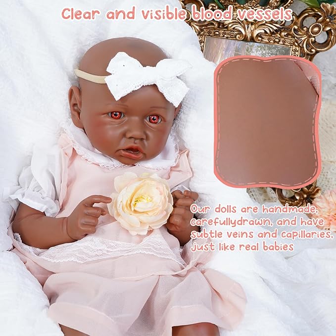 Reborn Baby Dolls Silicone Full Body 19.88in Weighted Real Life Open-Eyes Girl Dolls Lifelike Newborn Baby Soft Body Flexible Limbs Not Vinyl