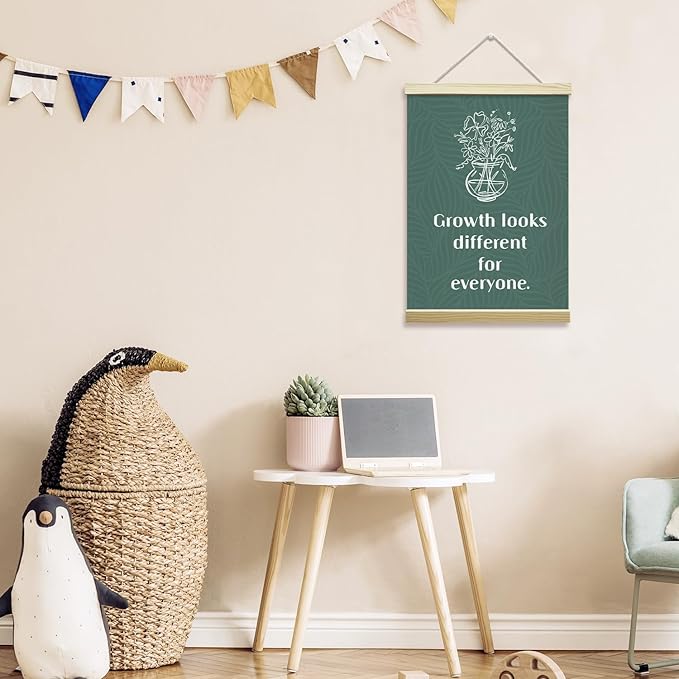 Mental Health Poster Hanger Frame, Positive Affirmations Canvas Wall Decor(12×16"), Wall Art For Classroom School Homeschool Counseling Therapy Office -31