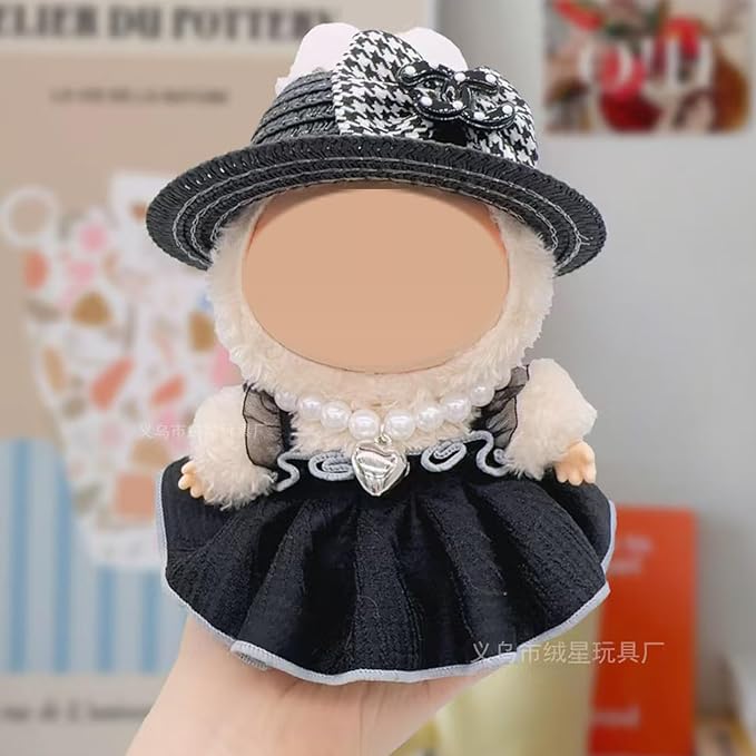 Clothes for 17cm Doll (No Doll)- 3 Sets Premium Handmade Clothes for LBB Dolls, Adjustable Kawaii Outfits for 17cm Collectibles | Stylish Fashion for Play Display Holidays