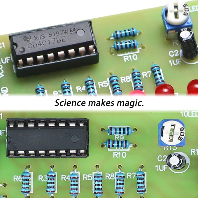 Soldering Practice Kit DIY Plug - in Flowing Water Light Soldering Kit - with CD4017 and NJ5655 - Ideal for Beginners & STEM Education