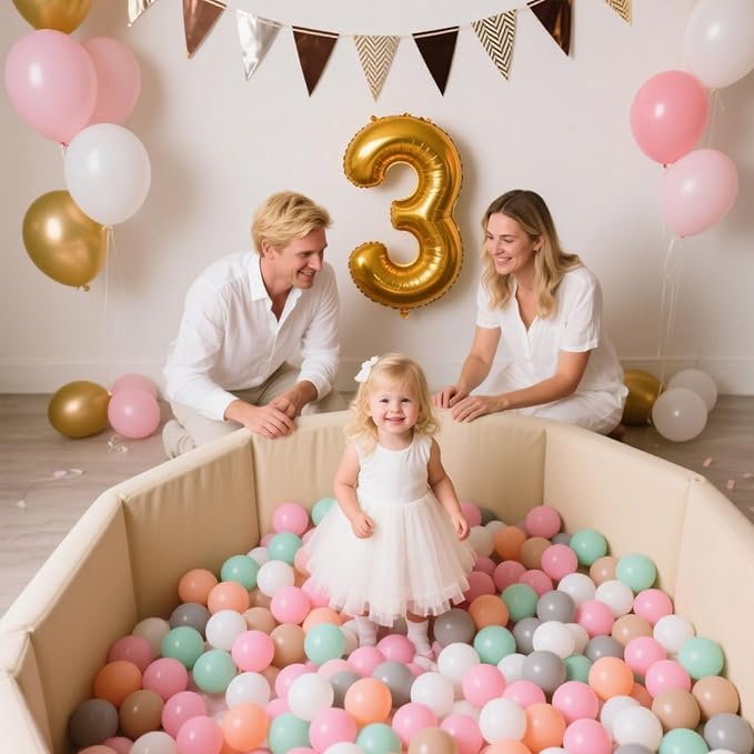 GOGOSO Balls for Ball Pit - Plastic Ball for Toddlers, Baby Kids Ball Pool Decoration 50 100 200 300 500 1000 (6 Colors, 500 Balls)