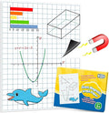 Aizweb Giant Magnetic Graph Paper,Dry Erase Grid Graphing for Classroom Whiteboard Accessories,Chart Paper Teacher Must Have Homeschool Teaching Supplies,Teacher Essential,21.5" x 16.5"