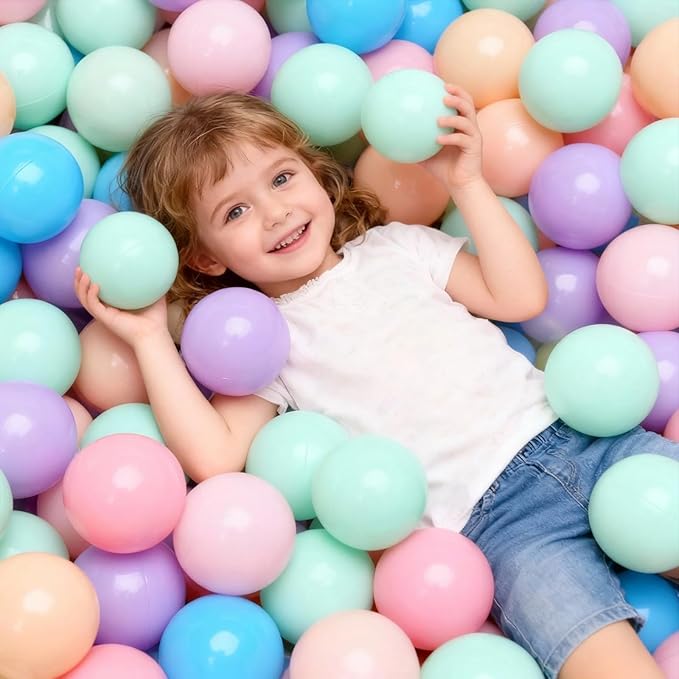 GOGOSO Ball Pits Balls for Toddlers Pack of 50 100 200 Plastics Shape Ball Non-Phthalate Non-BPA Non-Toxic 2.2-Inch Crush Proof Play Balls
