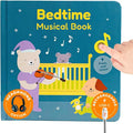 Cali's Books Bedtime Musical Book for Babies and Toddlers 1-3, USB-C Rechargeable, Headphone Jack, 6 Classical and Relaxing Pieces, Sound Book for Sleep & Relaxation