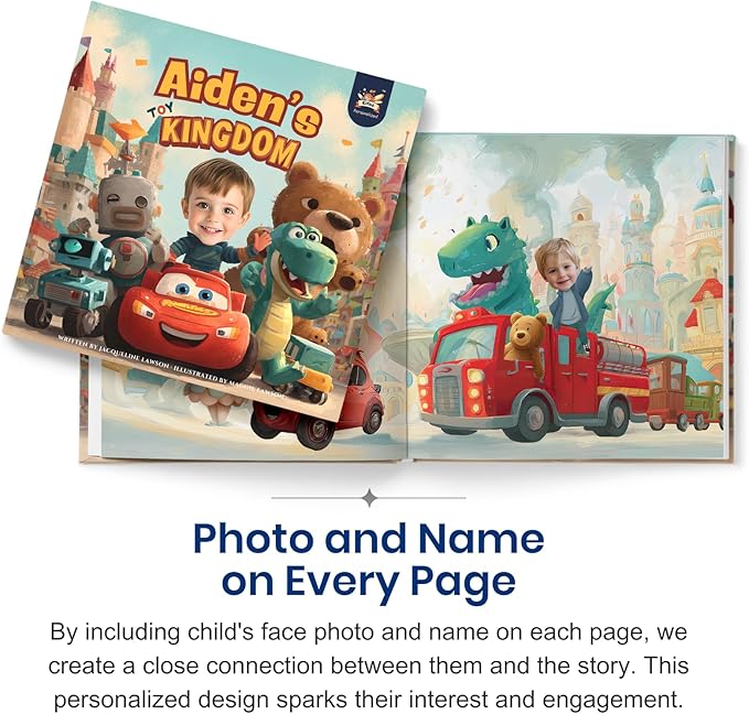 ELFINK Personalized Children Story Books - Toyland Adventure - Customized Name & Photo - Baby Gifts - Children Bedtime Story (Soft Cover)