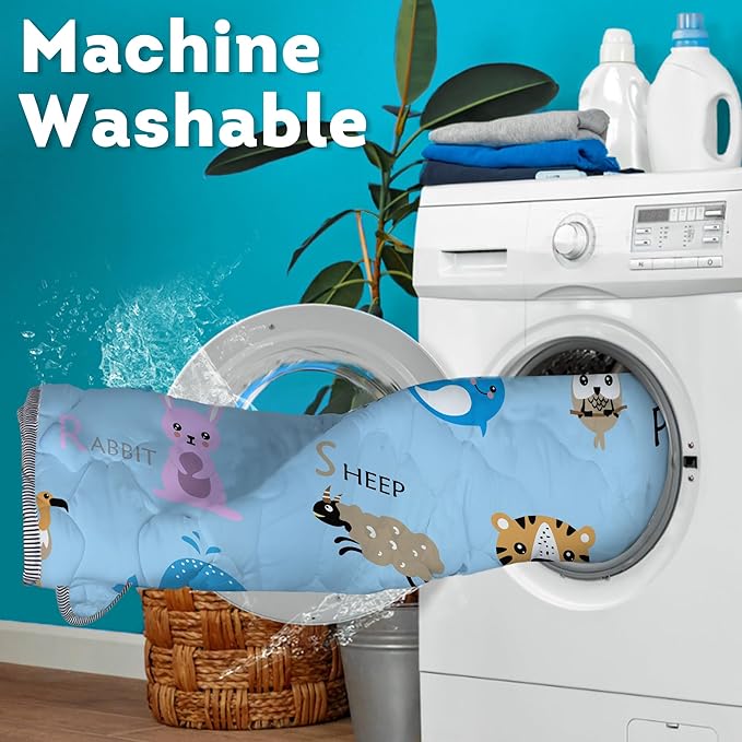 Baby Play Mat，Thick Soft 50" X 50" Playpen mat, Non-Slip and Machine Washable Baby Play Mats for Floor，Crawling Mat for Babies, Toddlers & Infants to Play and Learn (Blue Animal, 50" X 50")