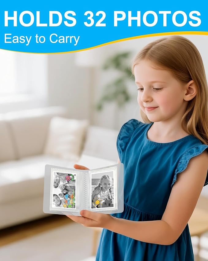 OTJ Kids Camera Instant Print - Selfie Children Digital Camera Toy That Print Photos Christmas Birthday Gifts for Ages 3-12, 4 5 6 7 8 9 10 Year Old Girls Toddler, Travel Portable Video Cameras