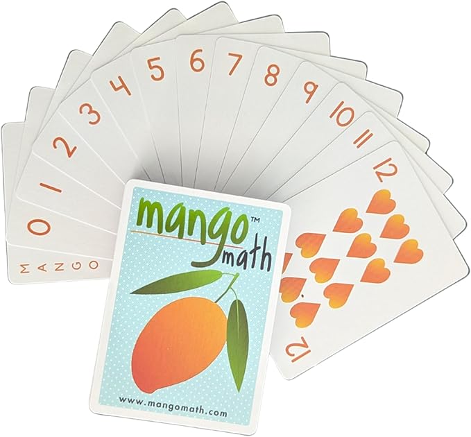MANGO Math - Playing Cards - Educational Card Game Set of 6 Decks - Fun Learning Cards for Kids - Classroom Activities - Homeschool Activities - Elementary School Teaching Materials