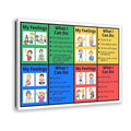 XIANF Self-Regulation, Zones of Self Regulation Calming Corner Poster EIdentifying Emotions, Autism ADHD Coping Strategies Canvas Poster for Classroom School Therapy Room Frame:24x36inch(60x90cm)
