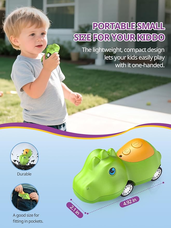 Kids Walkie Talkies 2 Pack Dinosaur, Toys for Boys Girls Age 3 to 5 7, 48H Playtime, Fun for Home or Yard, T-Rex Rechargeable Gift Birthday Christmas Camping Toddlers