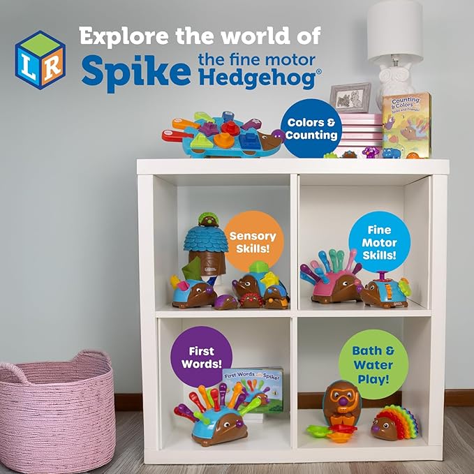Learning Resources Spike The Fine Motor Hedgehog Poppin' Shapes Sorter, Educational Baby & Toddler Toys, Fine Motor, Montessori Must Haves
