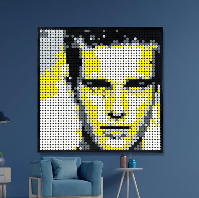 Amalia Personalized Mosaic Portrait Custom Building Kit Pixel Great Wall Art Decoration Customized Your Own Photo Picture-Memory(L/15.1"x15.1")