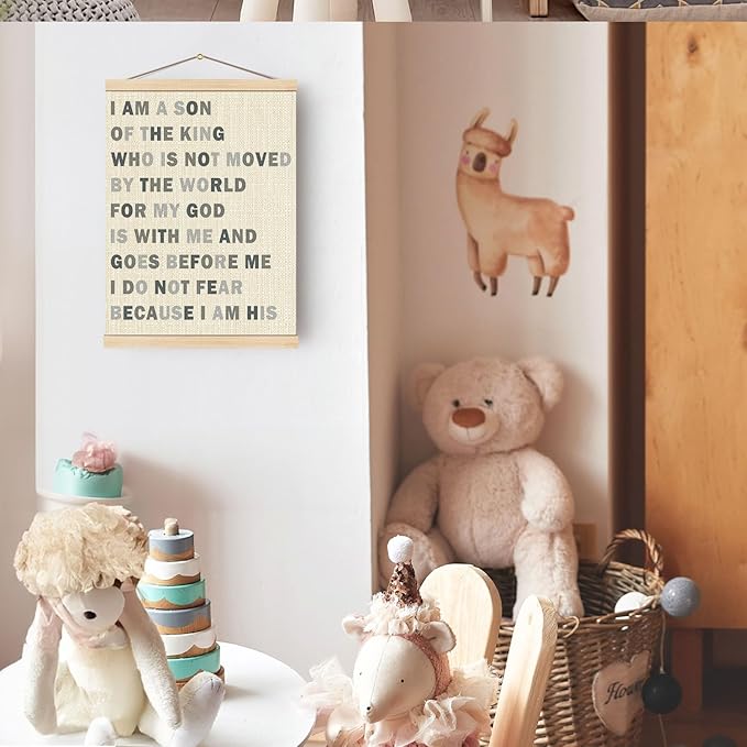 Boat Wades Inspirational Christian Wooden Poster Hangers 12x16 Inch,Boho Nursery Decor Boy Poster Hanger Frame,Bible Verse Nursery Decor Wall Hanging For Nursery Boys Room