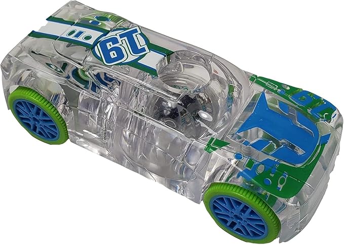 No. 19, LED Light Up Pull Back Race Car, Toy Vehicle for Kids 3 and Up