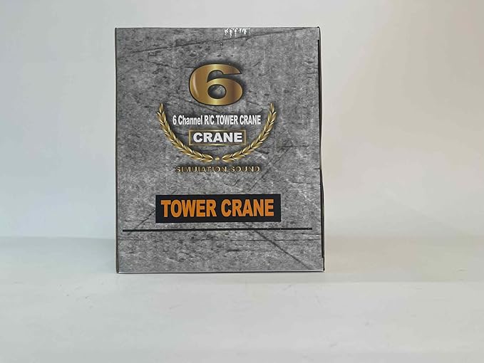 Mini Tudou 50.4 inch Tall 2.4GHz Remote Control Tower Crane,6 Channel Remote Control Construction Crane Toy 680°Rotation Lift Model with Tower Light & Sound for Boys