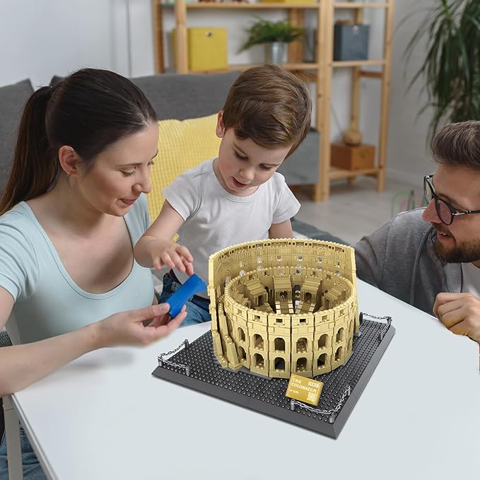 Roman Colosseum Architecture Model Building Block Sets The Office Landmarks Skyline Set Toys Collection for Adults Kids 1756 Pieces