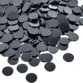 Coopay 300 Pieces Plastic Learning Counters Disks Bingo Chip Counting Discs Markers for Math Practice and Poker Chips Game Tokens,1 Inch (Black Style 1)