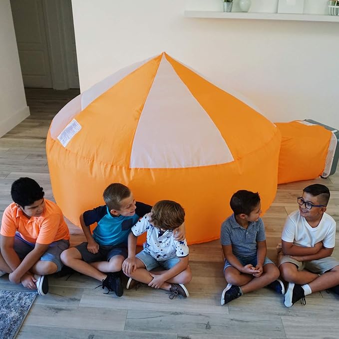 The Original Patented AirFort - Build A Fort in 30 Seconds, Inflatable Fort for Kids, Play Tent for 3-14 Years, A Playhouse Where Imagination Runs Wild, Fan not Included (Creamsicle Orange)
