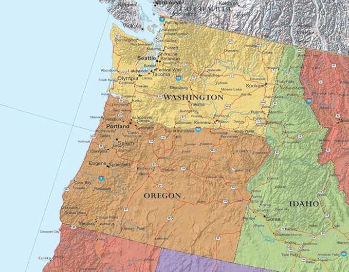 24x36 World and USA Classic Premier 3D Two Wall Map Set (Paper Folded)