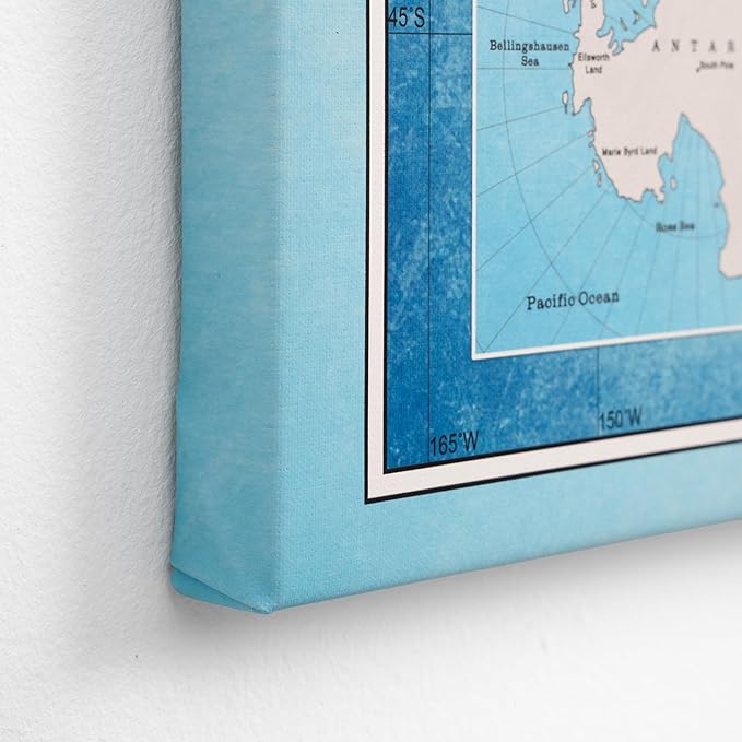 Canvas World Map with Cork Pin Board - English Lettering - Decorative Wall Decoration for All Rooms - Canvas Pictures with World Map Motif (120x80 cm, Pattern 21)