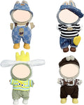 4 Pack—Adorable Outfit Set for 17cm Dolls,Premium Designer Doll Clothes with Accessories,6.7 Inches Cute Doll Clothes,Luxury Chic Fashion Doll Clothing Set(No Dolls and Shoes) (Set C