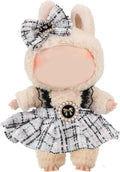 Clothes for 17cm Doll, 2 PCS Cute Chic Style Hair Clip & Dress Set, Dress up Outfit Exquisite Accessories for Dolls
