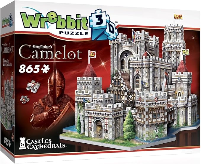Wrebbit3D King Arthur's Camelot 3D Puzzle | 865 Jigsaw Puzzle Pieces | Castles and Cathedrals Collection