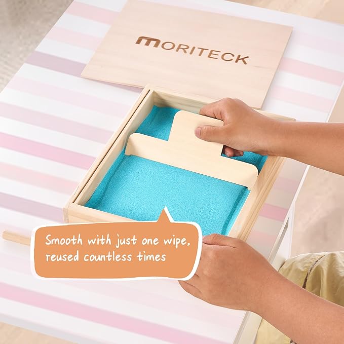Montessori Sand Tray for Kids,Writing Play Sand Tray with Lid for Classroom Practice Writing Letters and Numbers