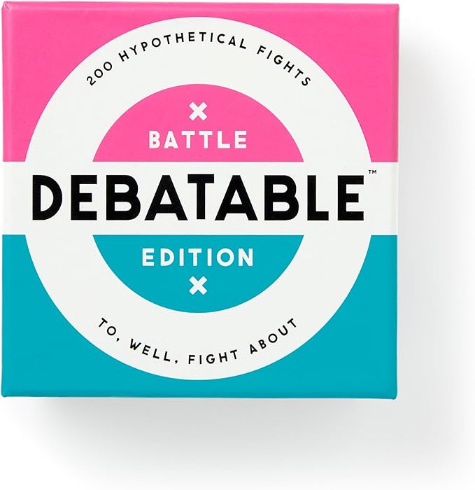 Brass Monkey Debatable Battle Edition – Social Party Game with 400 'Who Would Win in A Fight' Prompts to Argue About, 2+ Players