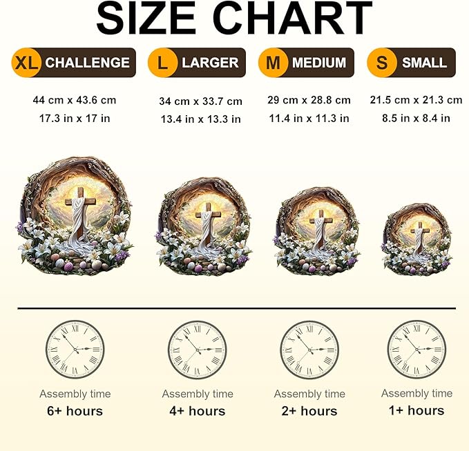 KAAYEE Wooden Puzzles for Adults, 3D Vision Effect Holy Light Cross Wooden Jigsaw Puzzle Unique Shape Wood Puzzle Adult, 3D Effect Flat Puzzle Birthday Family Game (S-8.5 * 8.4 in-100pcs)