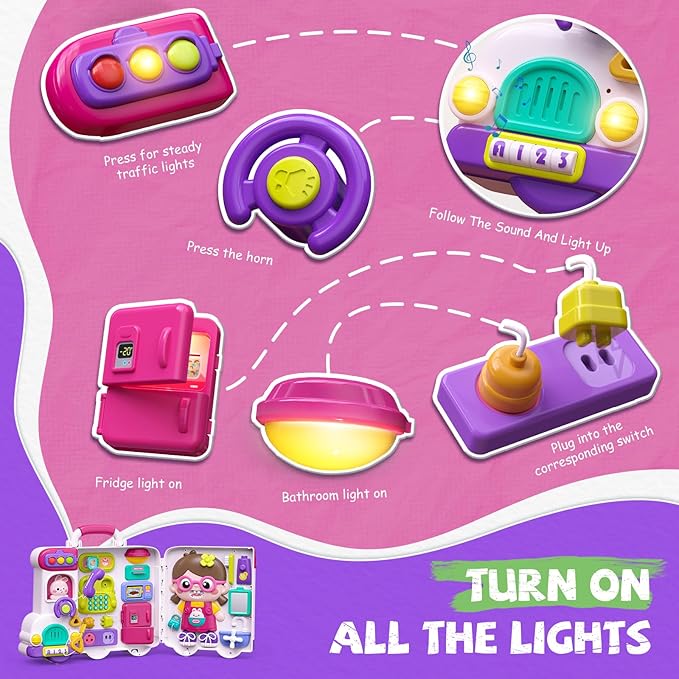 Busy Board Montessori Toys Gift for 1-2 Year, Early Educational Montessori Toys for Toddler 1-3, Birthday Gifts Toy for 1 2 Year Old, Ideas 1 Year Old Birthday Gift Toy