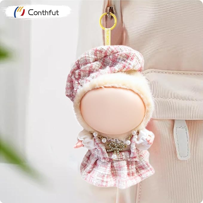 Doll Clothes,17cm/15cm Dolls Outfit Set,Dress for Doll,Stylish Clothes Set Dress Up (No Doll) (Pink)