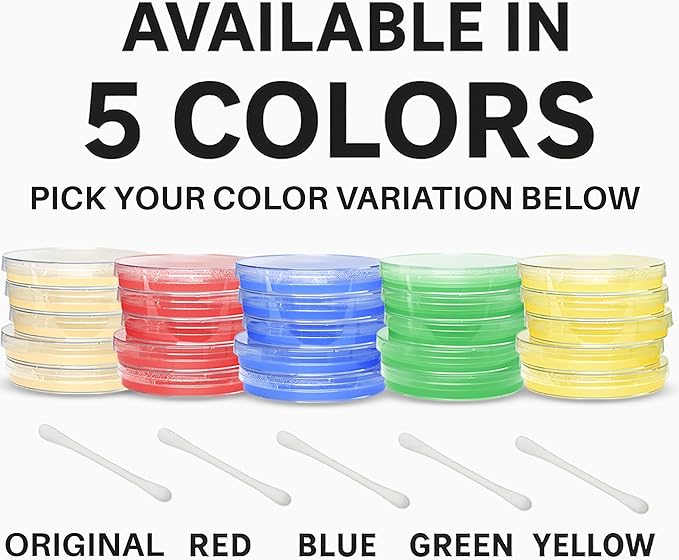Evviva Sciences Nutrient Agar Petri Dishes Science Project Kit, Pre-Poured Agar Plates for Science Experiments, with Experiment eBook (Green)