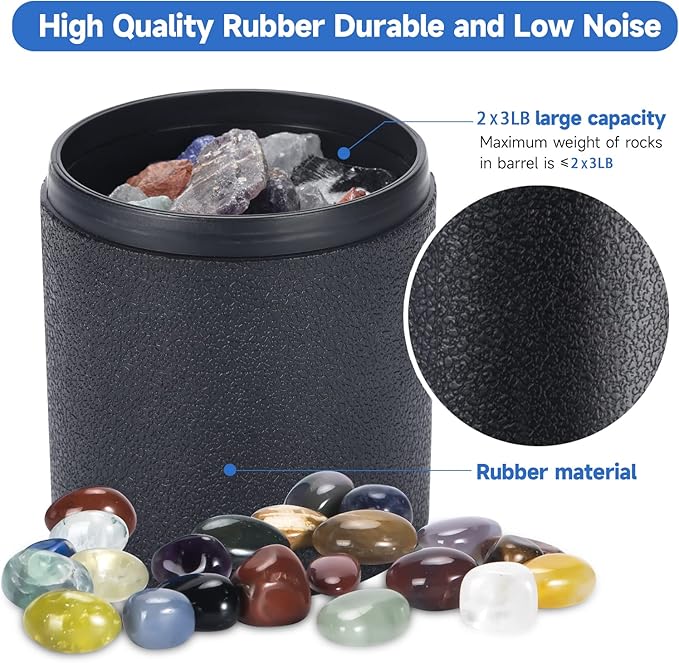 Leegol Electric Rock Tumbler Double Drum 6LB Lapidary Polisher
