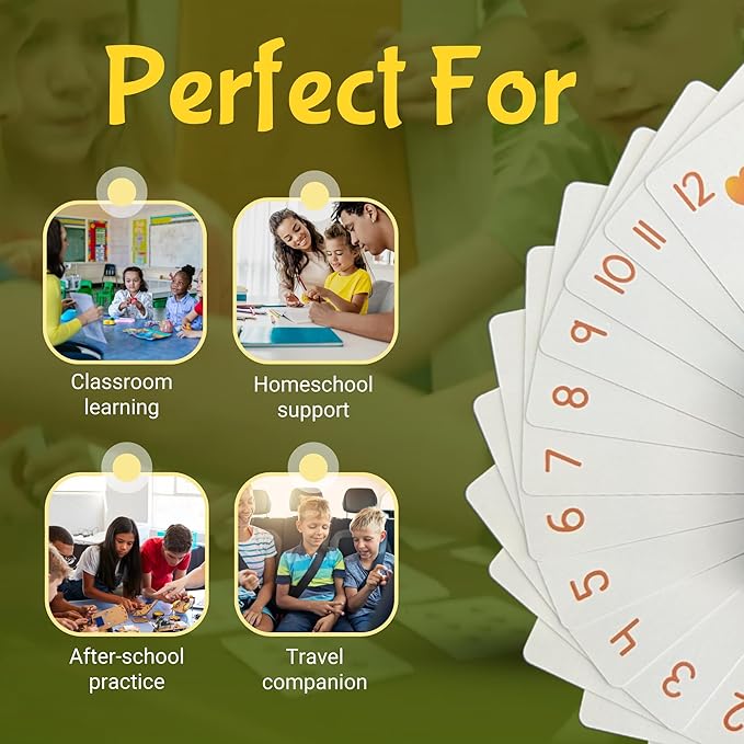 MANGO Math - Playing Cards - Educational Card Game Set of 6 Decks - Fun Learning Cards for Kids - Classroom Activities - Homeschool Activities - Elementary School Teaching Materials